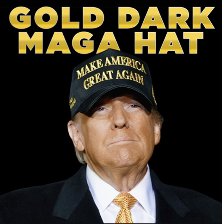 Gold Dark MAGA Hat