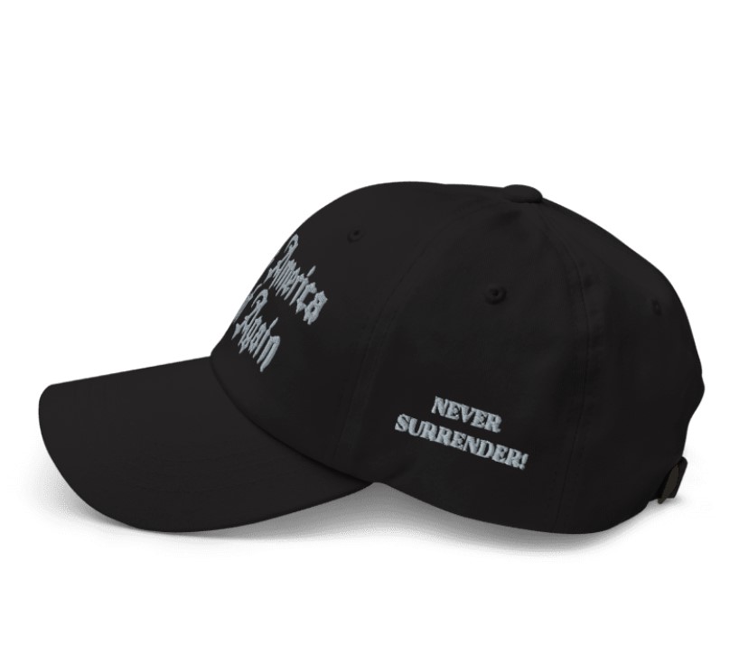 Gothic Dark Never Surrender MAGA Hat