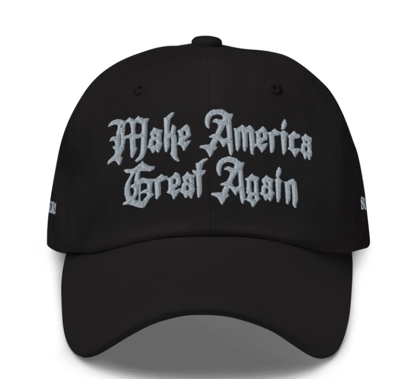 Gothic Dark Never Surrender MAGA Hat