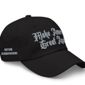 Gothic Dark Never Surrender MAGA Hat