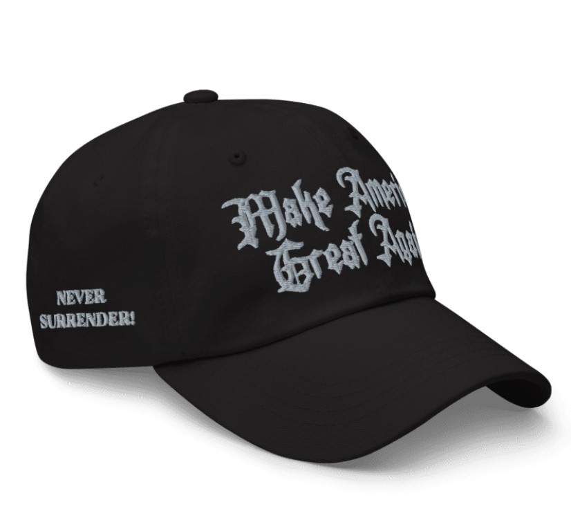 Gothic Dark Never Surrender MAGA Hat