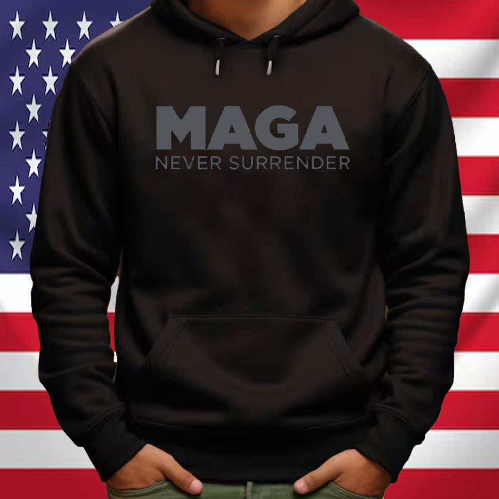 MAGA Never Surrender Black Shirt