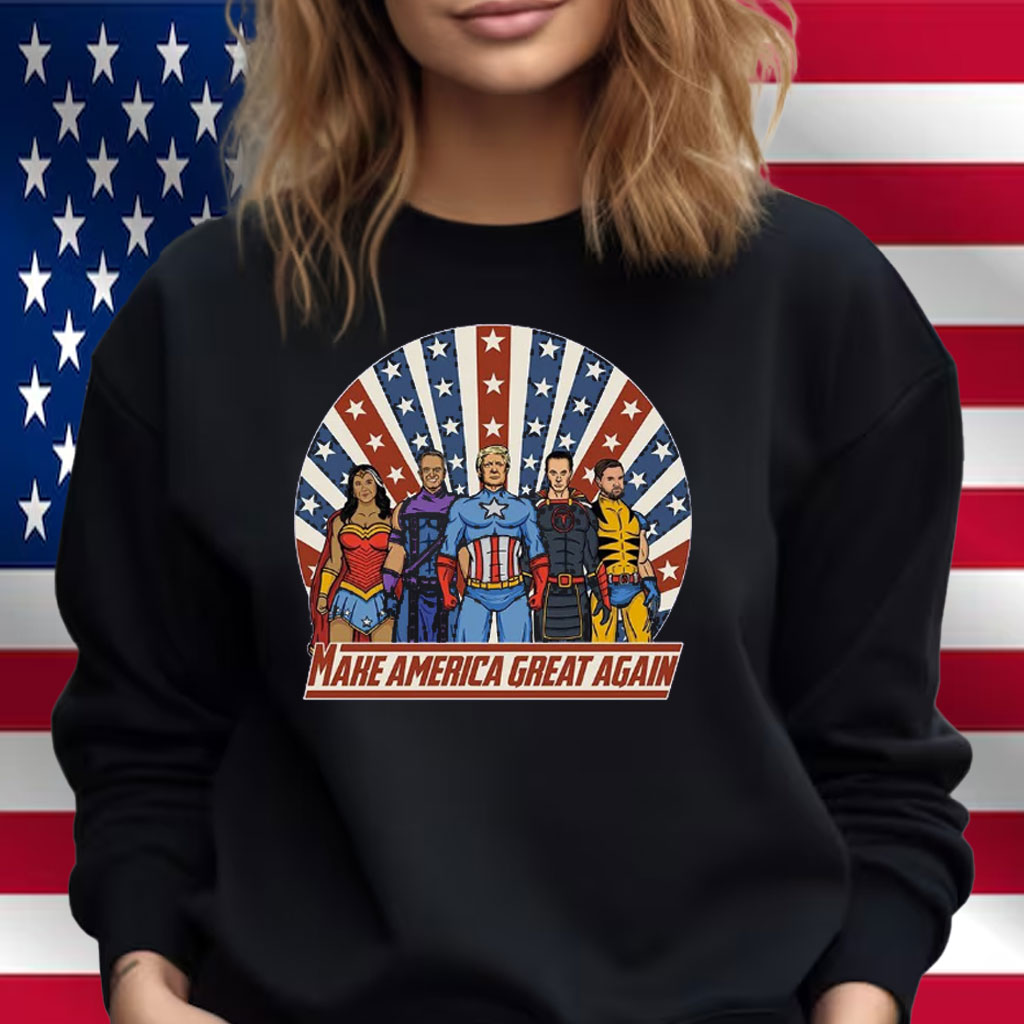 Maga Maha RFK Jr Elon Tulsi JD Vance American Superheroes Avengers Trump Shirt