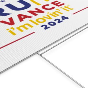 McDonald’s Trump vance I’m Lovin’ It Yard Sign