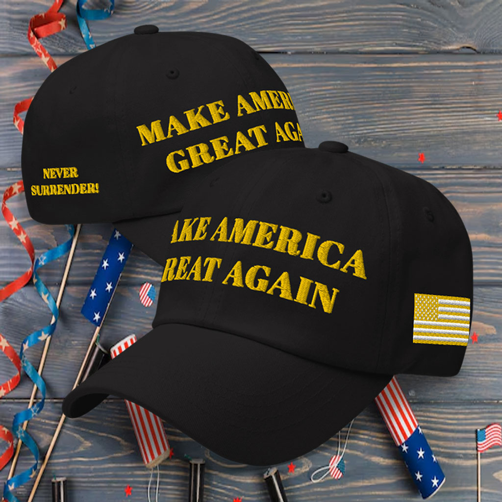 Official President Trump BLACK & GOLD MAGA HAT