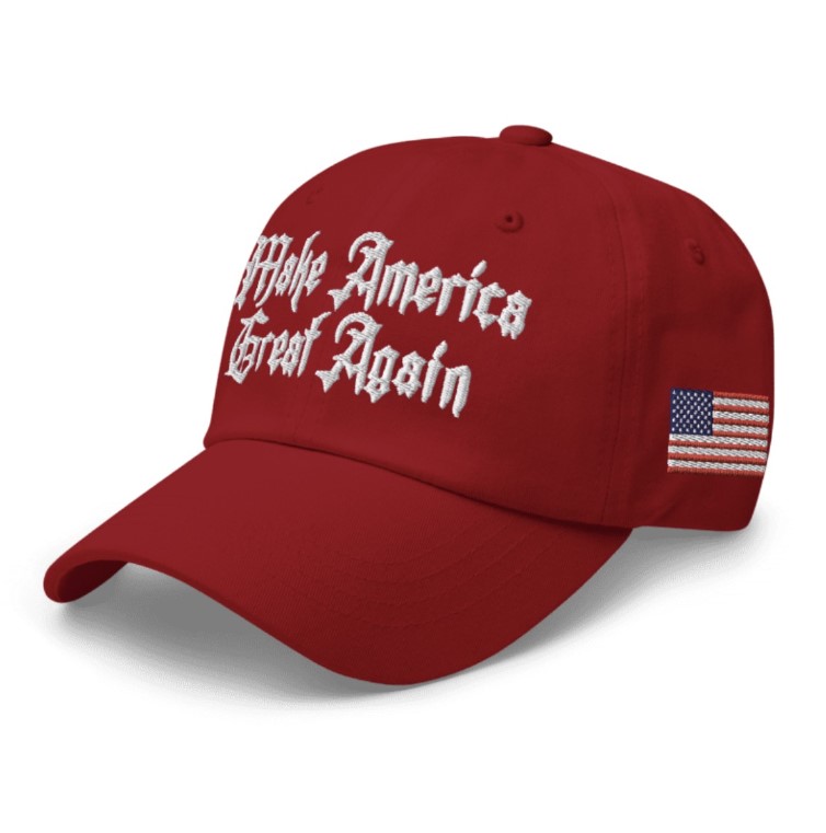 Red Gothic MAGA 45-47 Hat