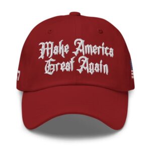 Red Gothic MAGA 45-47 Hat