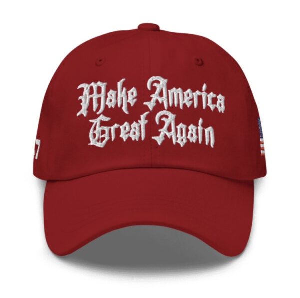 Red Gothic MAGA 45-47 Hat