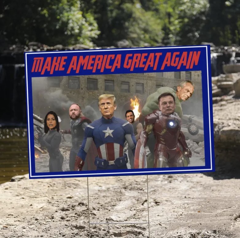 Republicans Crew Yard Sign, Make America Great Again Yard Sign