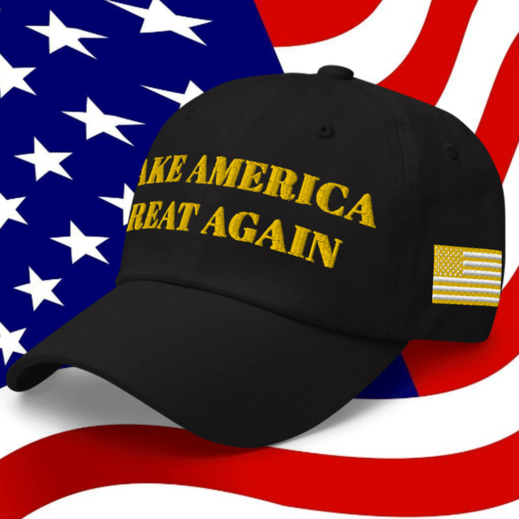 TRUMP DARK AND GOLD MAGA HAT