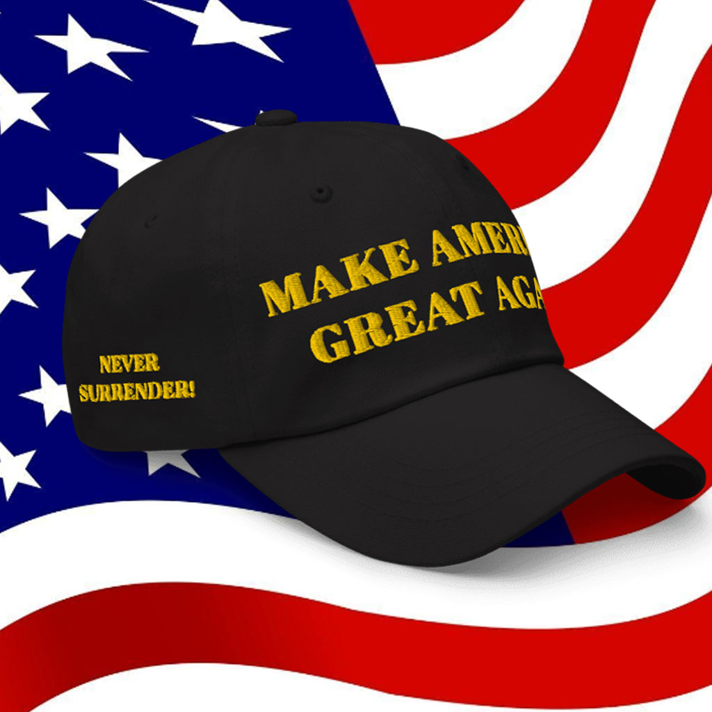 TRUMP DARK AND GOLD MAGA HAT