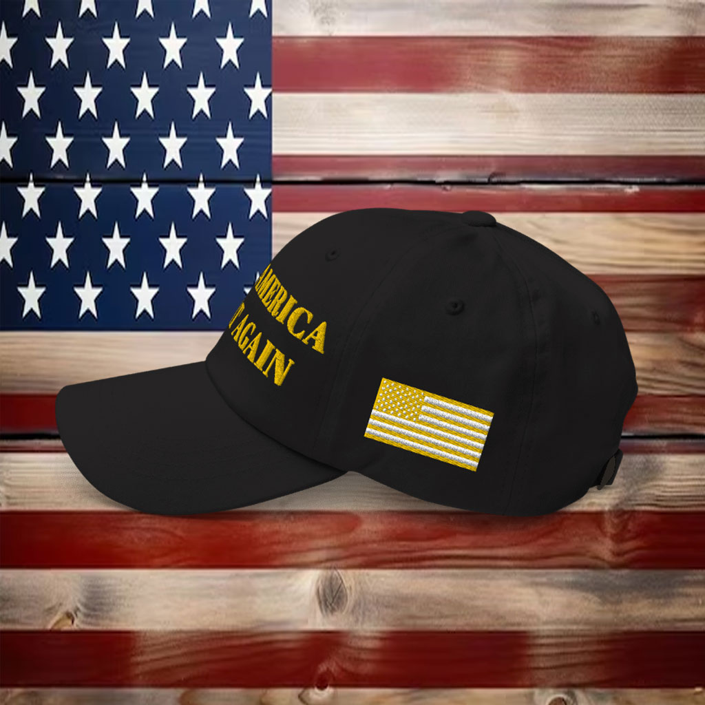 TRUMP DARK GOLD MAGA HAT