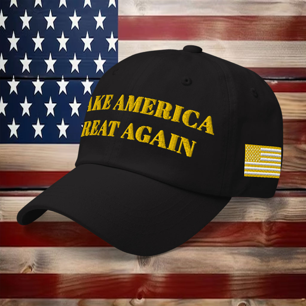 TRUMP DARK GOLD MAGA HAT