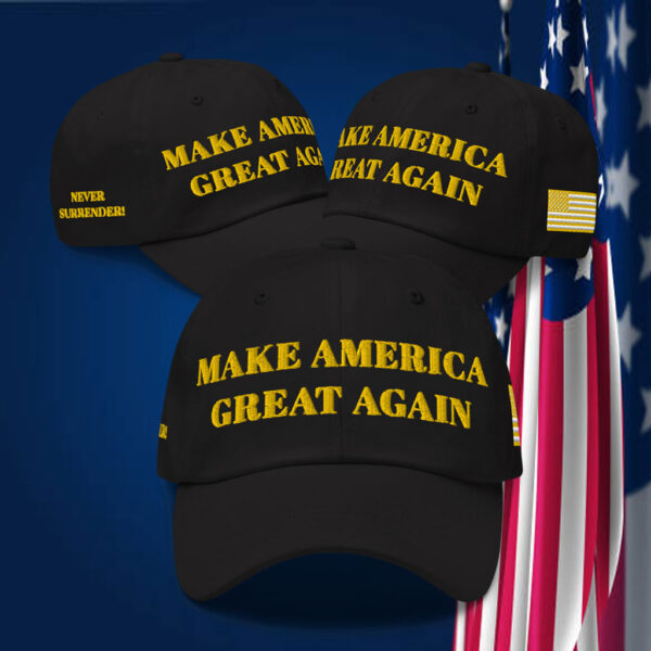 Gold Dark MAGA Hat – MET WITH JOE ROGAN!