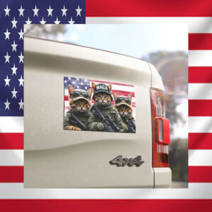 Tactical MAGA Cats Trump Car Magnets