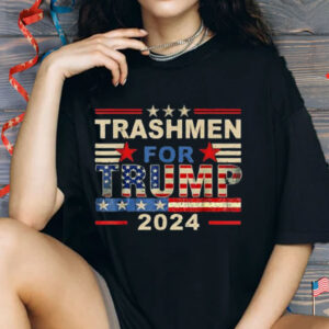 Trashmen for Trump 2024 Funny Election Garbageman Supporters T-Shirt