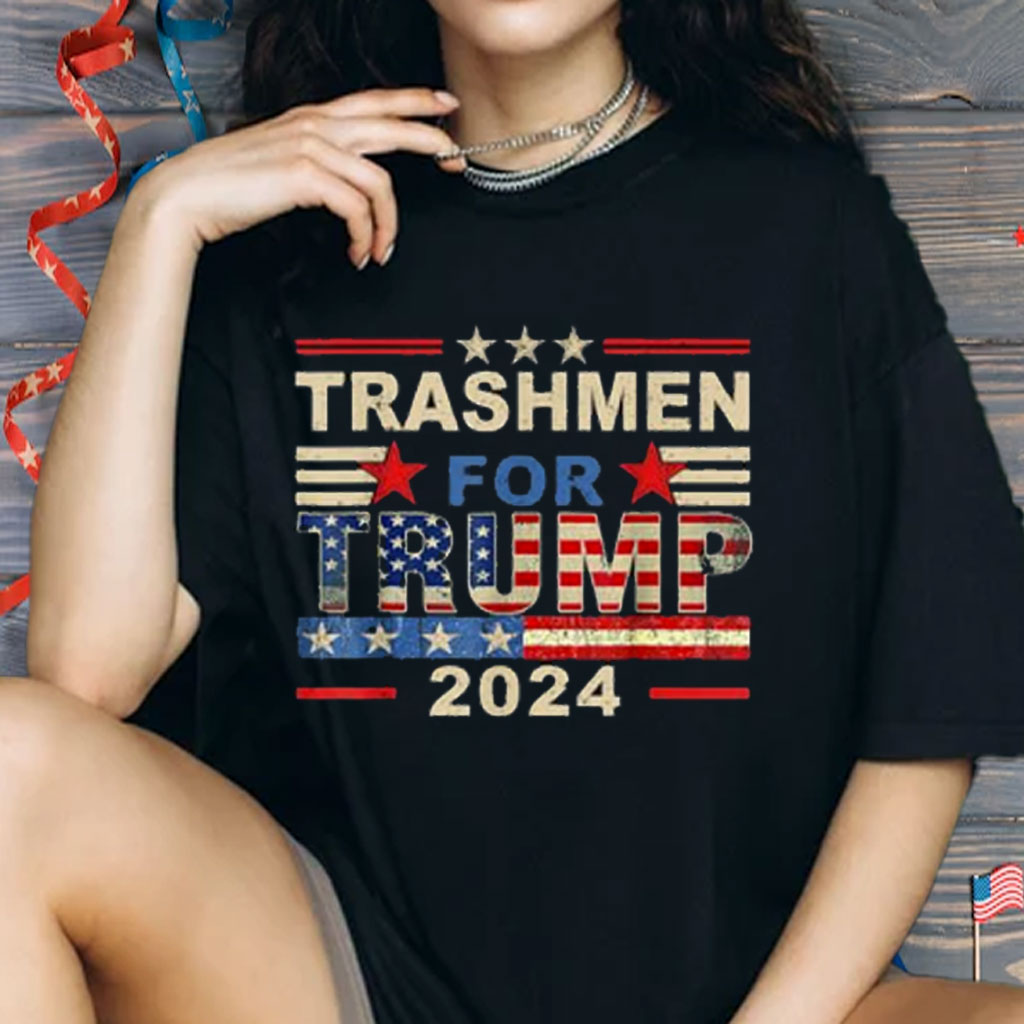 Trashmen for Trump 2024 Funny Election Garbageman Supporters T-Shirt