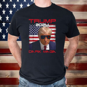 Trump 2024 Dark MAGA American Flag Shirt