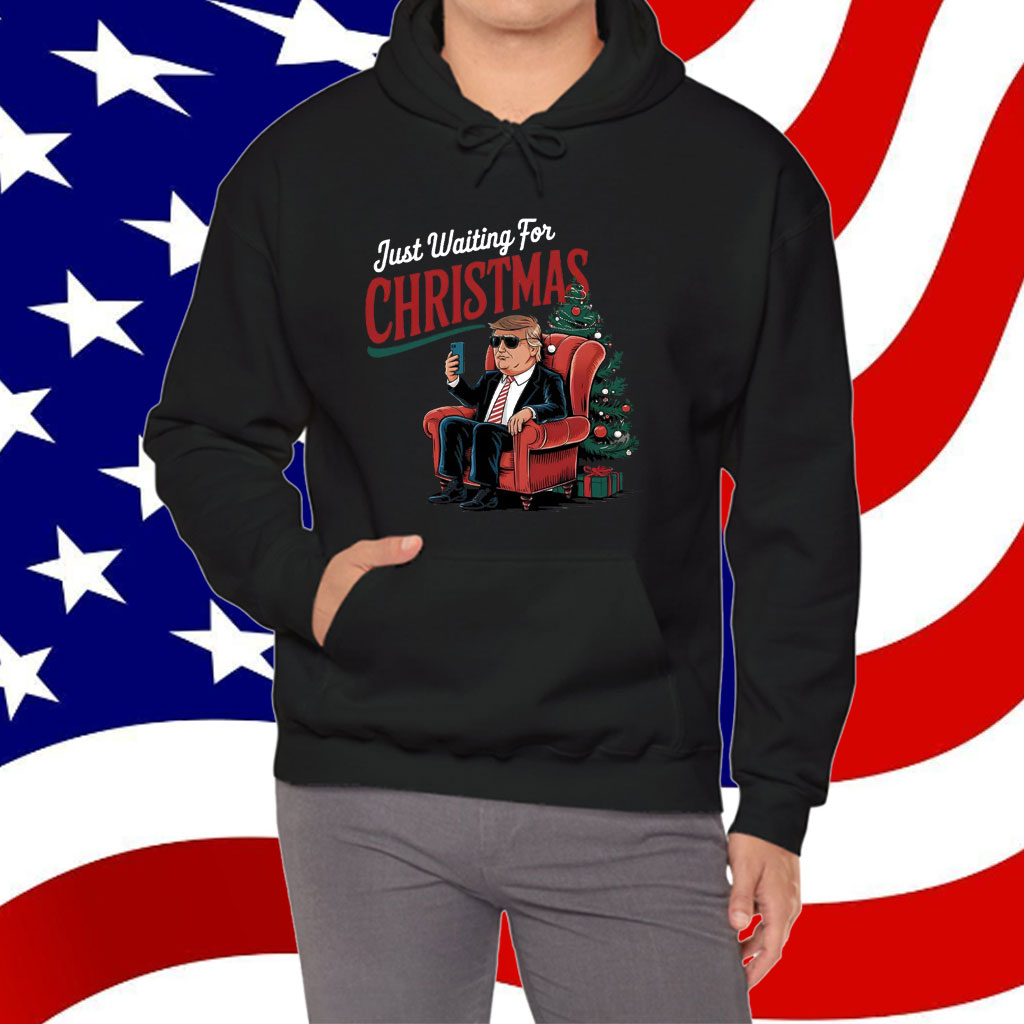 Trump Christmas 2024 Shirt, Just Waiting For Christmas Shirt