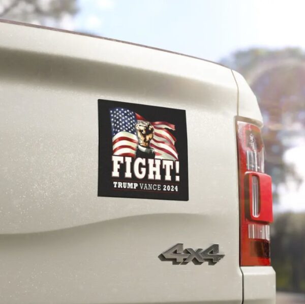 Trump Fight Car Magnet