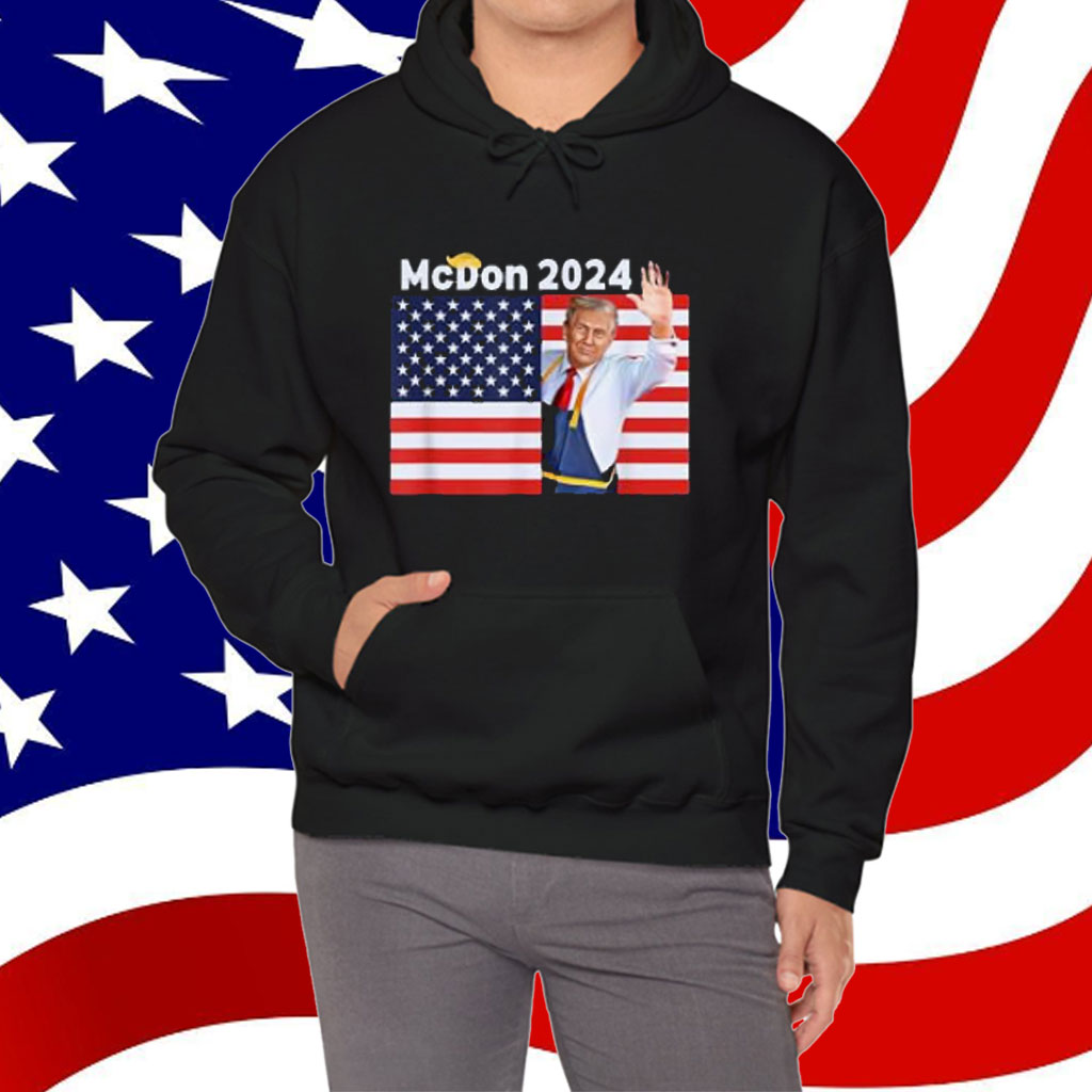 Trump French Fries McDon 2024 American Flag MAGA Shirt