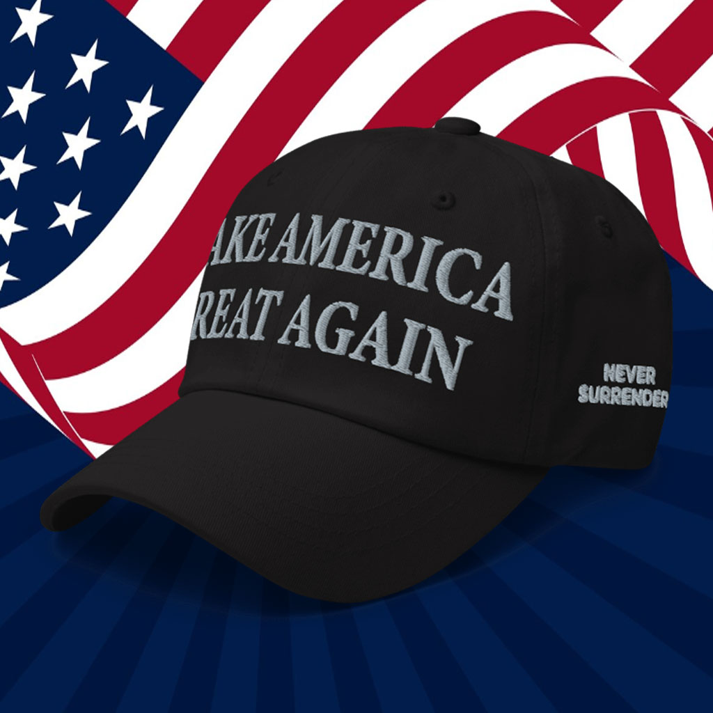 Trump Never Surrender Hat MAKE AMERICA GREAT AGAIN