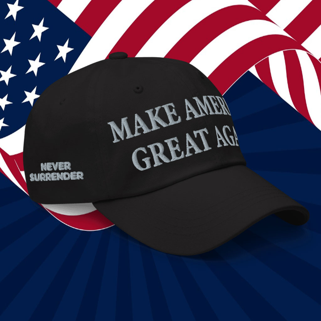 Trump Never Surrender Hat MAKE AMERICA GREAT AGAIN