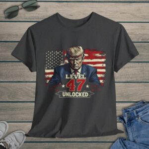 Trump President Level 47 Unlocked, Trump 2024 Graphic Tee Shirt