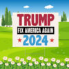 Trump Slogan Election Yard Sign, Trump Supporter 2024 Vote Sign