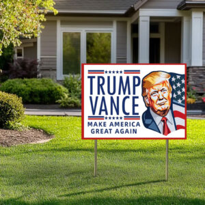 Trump Vance 2024 America Yard Sign, Trump for President Lawn Sign
