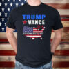 Trump Vance 2024 Distressed Flag Take America Back 45-47 Shirt