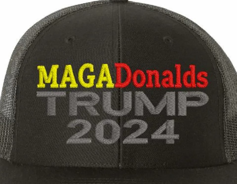 Trump Vance 2024 MAGADonalds Embroidered Hat
