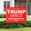 Trump Vance 2024 Make America Great Again Political Yard Lawn Sign