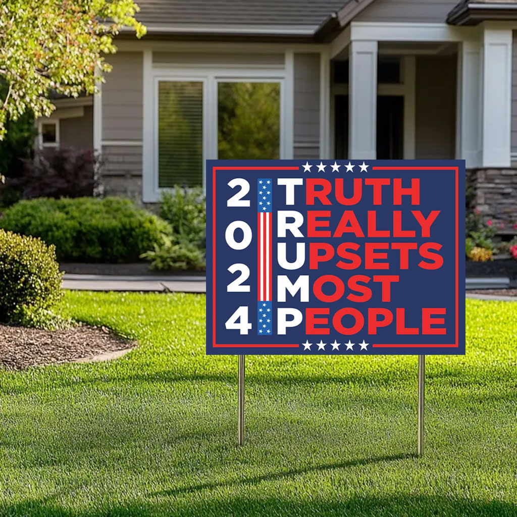 Trump Vance 2024 Make America Great Again Yard Sign with Stakes