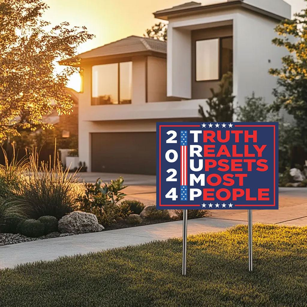 Trump Vance 2024 Make America Great Again Yard Sign with Stakes