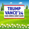 Trump Vance 2024 Yard Sign, Make America Great Again