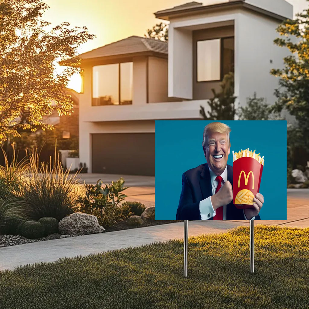 Trump Vance McDonald's Yard Sign