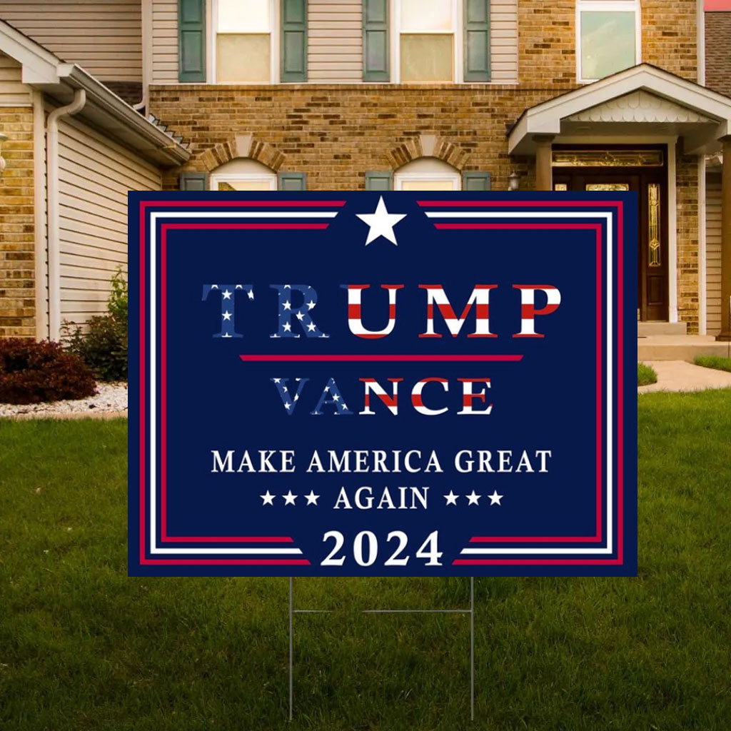 Trump & Vance Vote MAGA Yard Sign