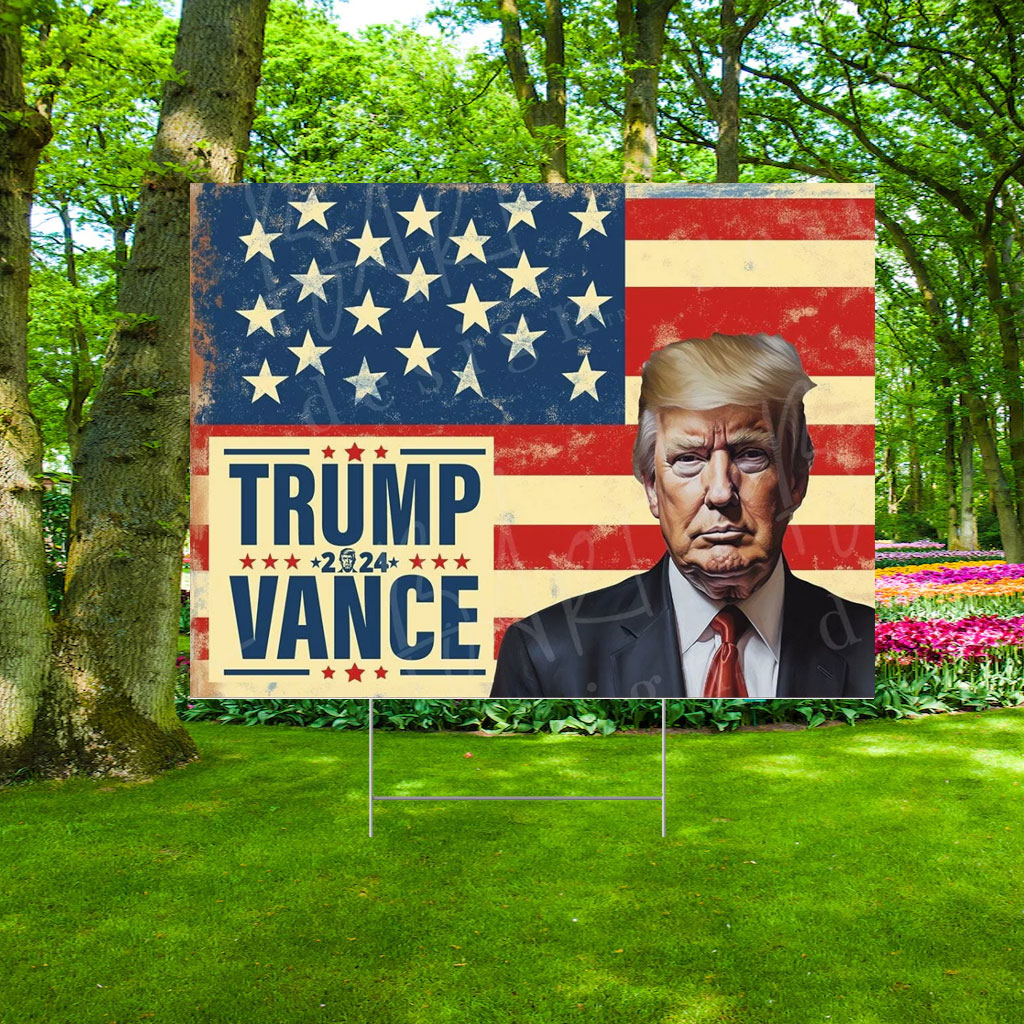Trump Vance Yard Sign 2024 Election Support Sign