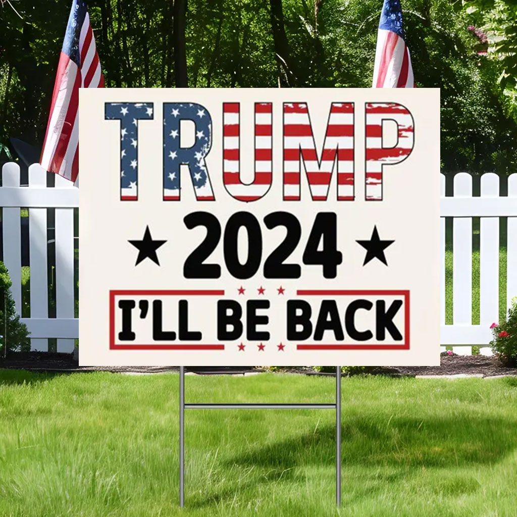 Usa Flag Trump 2024 Election Slogan Yard Sign