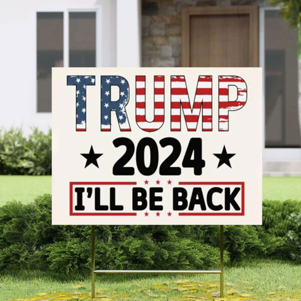 Usa Flag Trump 2024 Election Slogan Yard Sign