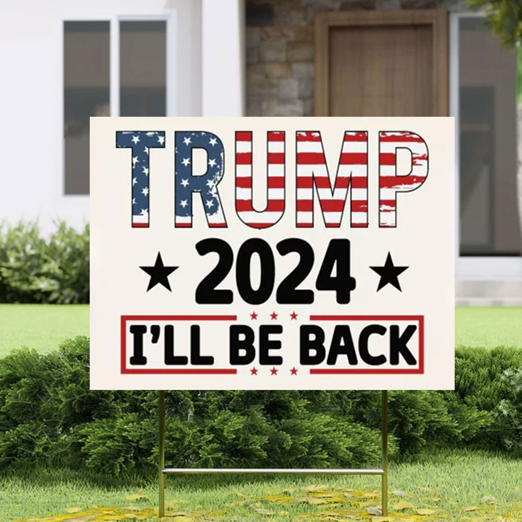 Usa Flag Trump 2024 Election Slogan Yard Sign
