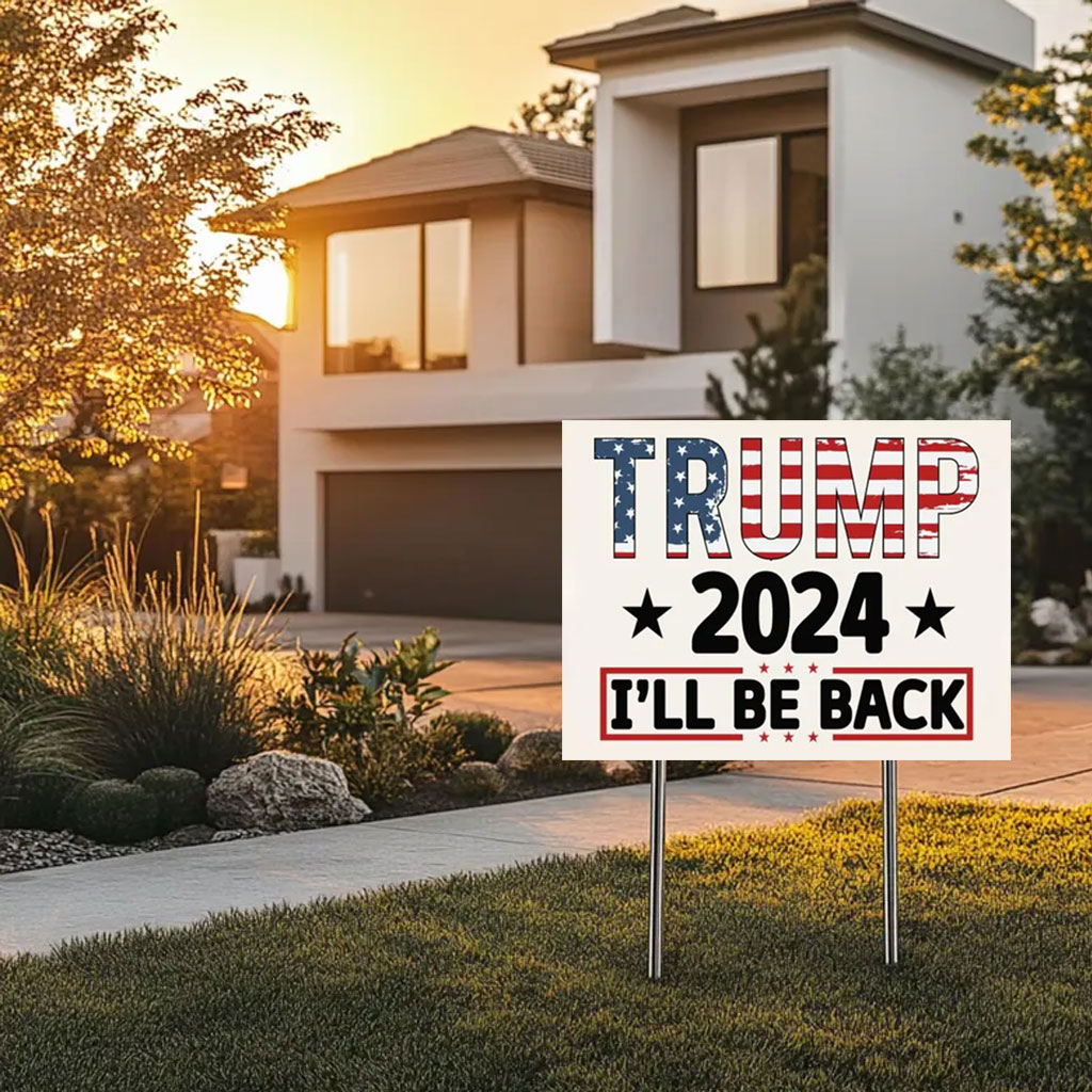 Usa Flag Trump 2024 Election Slogan Yard Sign