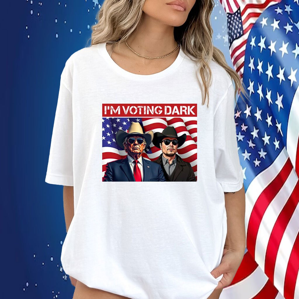 Vintage I'm Voting Dark Maga 2024 Patriotic Elon Musk Donald Trump Shirt