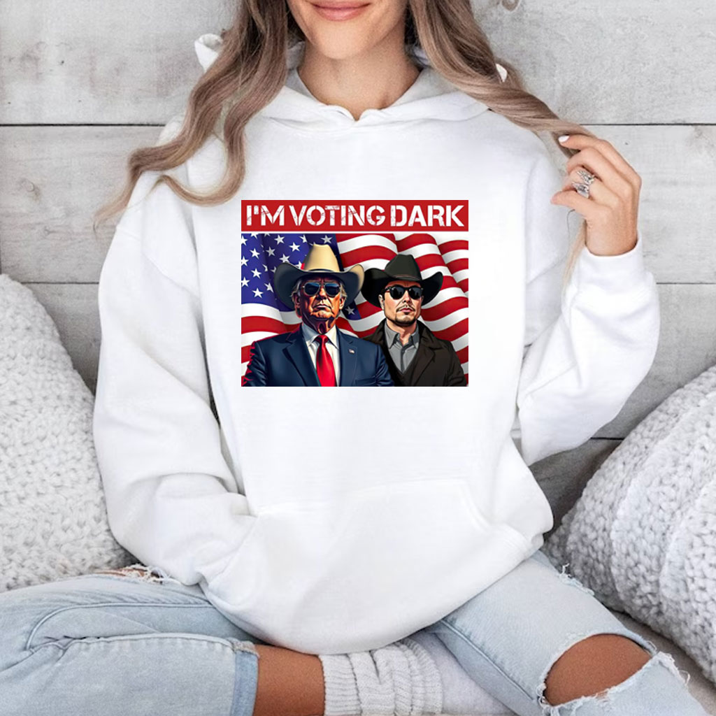 Vintage I'm Voting Dark Maga 2024 Patriotic Elon Musk Donald Trump Shirt