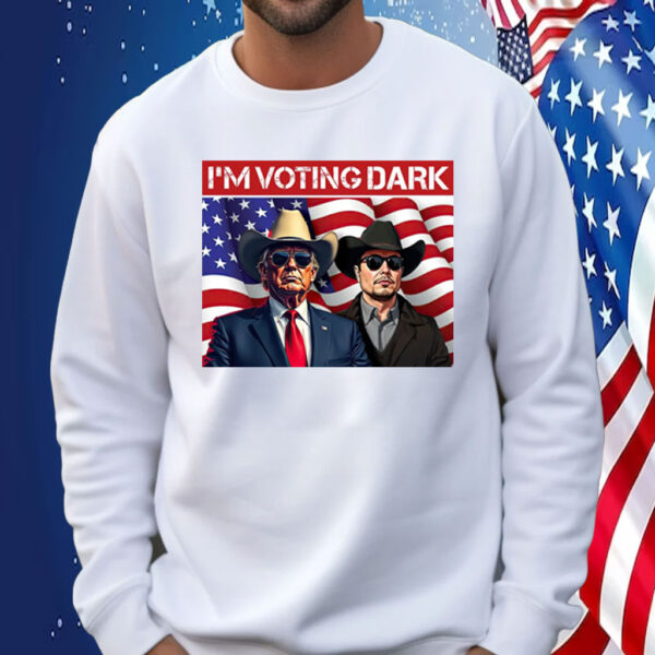 Vintage I'm Voting Dark Maga 2024 Patriotic Elon Musk Donald Trump Shirt