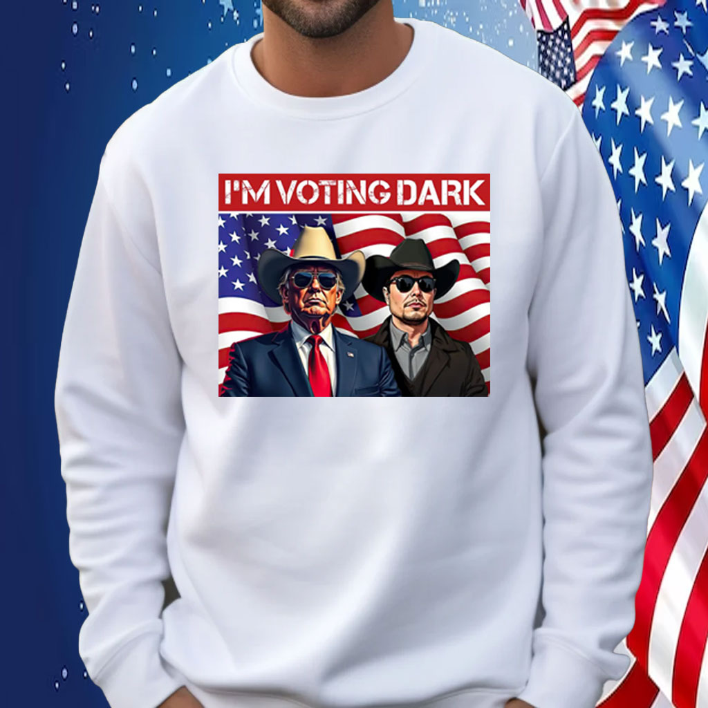 Vintage I'm Voting Dark Maga 2024 Patriotic Elon Musk Donald Trump Shirt