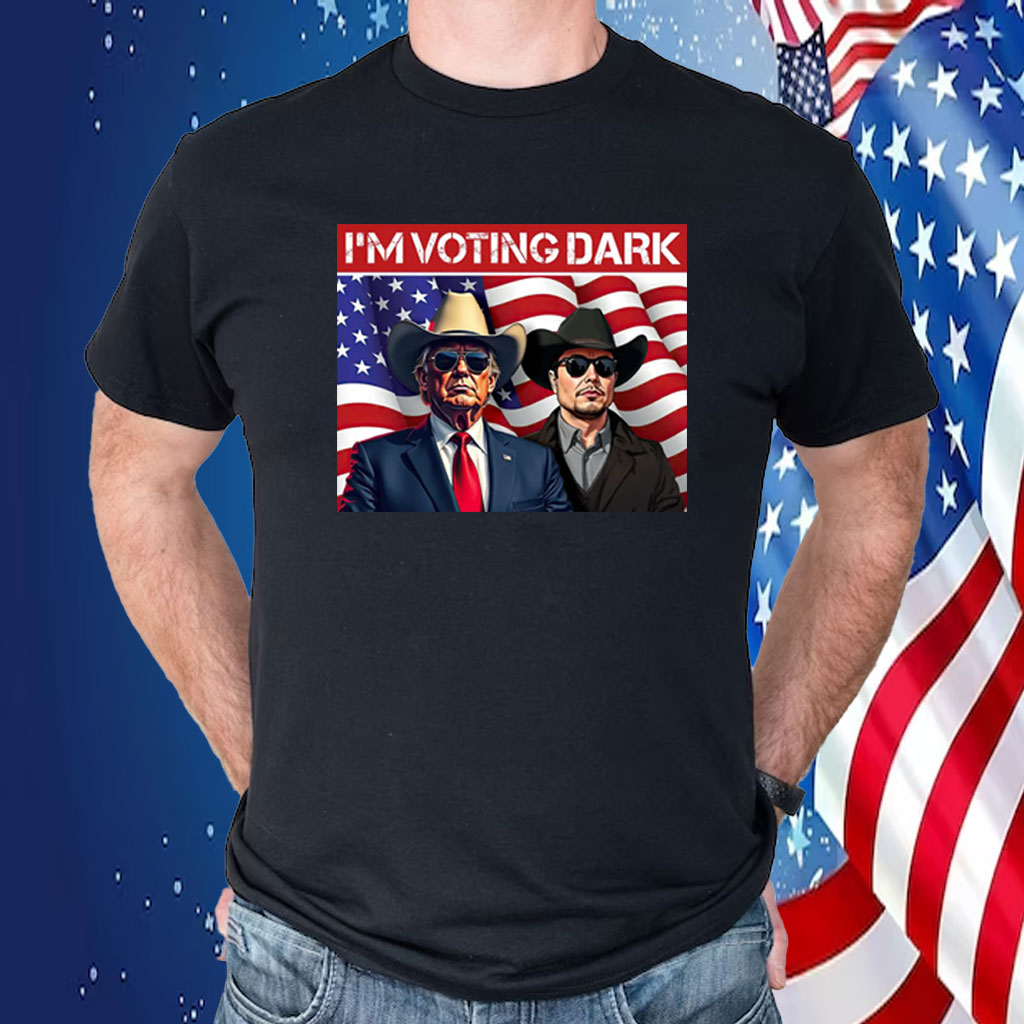 Vintage I'm Voting Dark Maga 2024 Patriotic Elon Musk Donald Trump Shirt