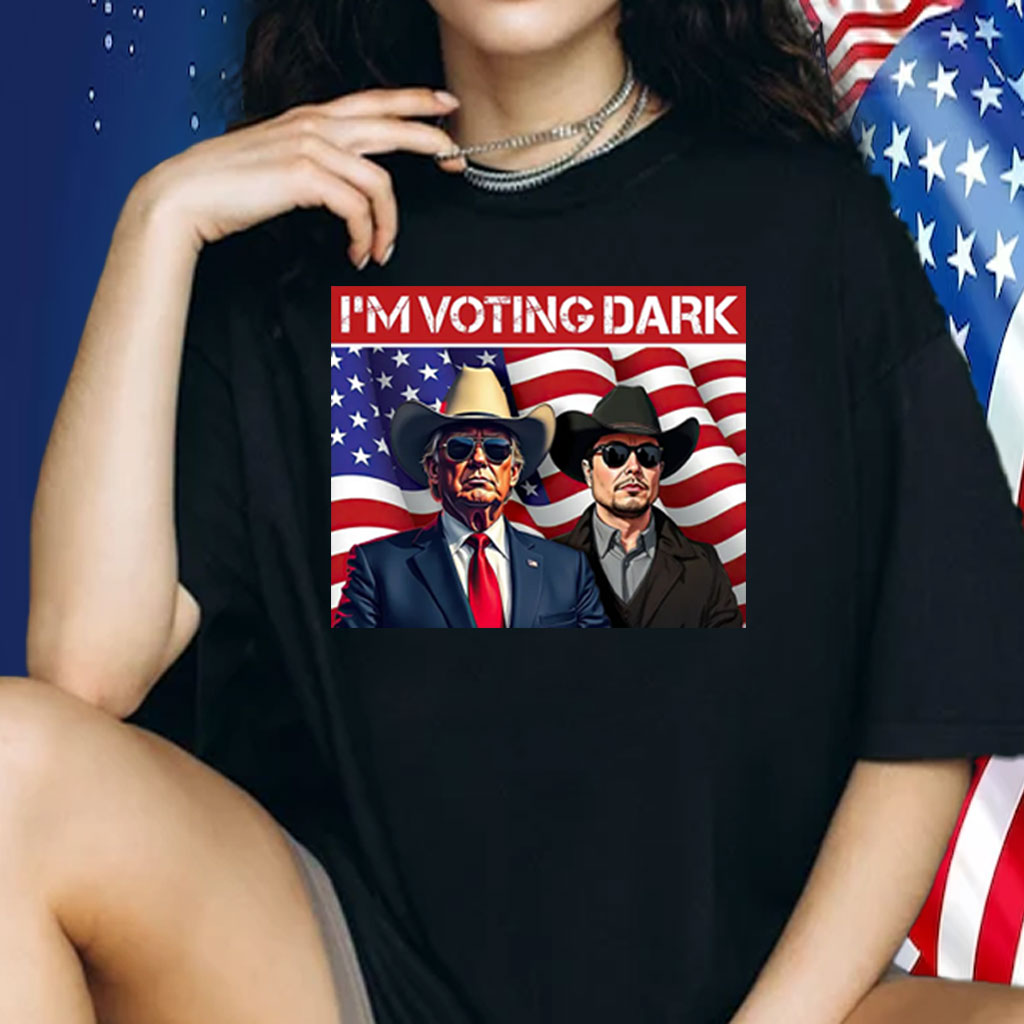 Vintage I'm Voting Dark Maga 2024 Patriotic Elon Musk Donald Trump Shirt