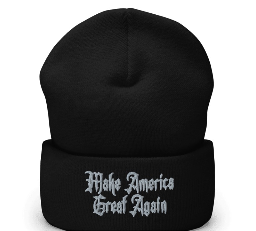 Dark Gothic Maga Cuffed Beanie